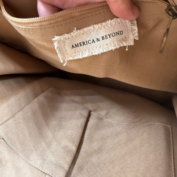 America & Beyond Leopard Print Jute Tote Bag NWT Animal Print Large - Picture 6 of 6